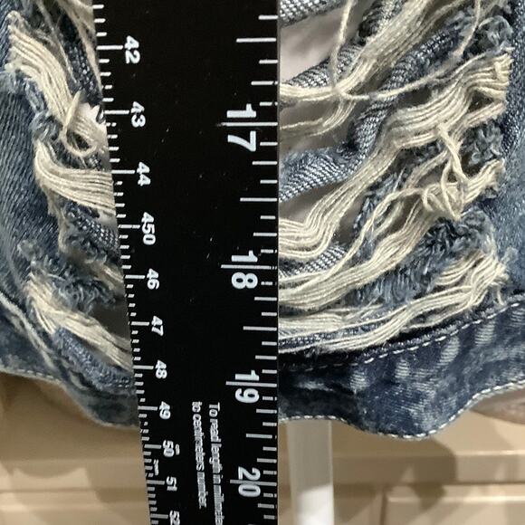 DAZI Grunge Girl Gang Jean Jacket 2X - Ripped, Patches, Distressed, 80s Vintage - Picture 4 of 7